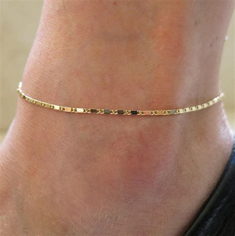 delicate anklet gold chain anklet leg bracelet anklet by sohocraft