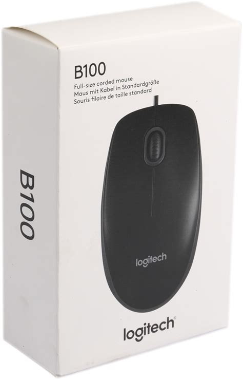 910-003357 Logitech | Logitech B100 3 Button Wired Optical Mouse Black ...