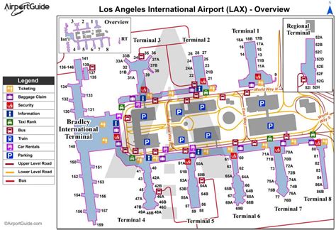 Lax gate map - Lax terminal gate map (California - USA)