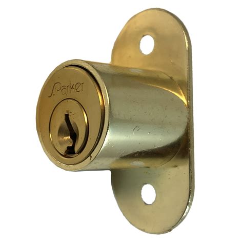 S. Parker 2290 Solid Brass Sliding Cabinet Door Push Locks