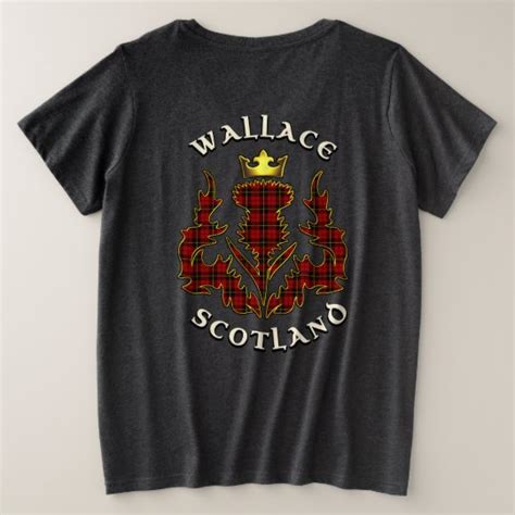 Wallace Clan Badge & Tartan w/Motto Plus Size T-Shirt | Zazzle.com