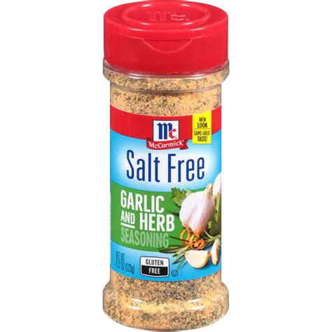 McCormick Salt Free Garlic and Herb Seasoning, 4.37 oz - Walmart.com - Walmart.com