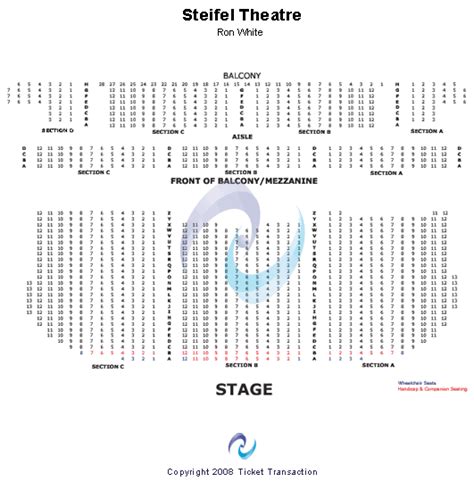 Stiefel Theatre For The Performing Arts Seating Chart | Stiefel Theatre For The Performing Arts ...