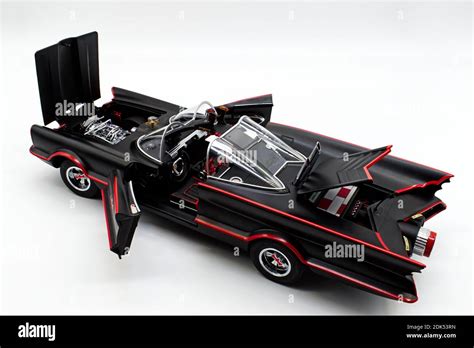 Batmobile diecast isolated on white background. Batmobile replica in 1: ...