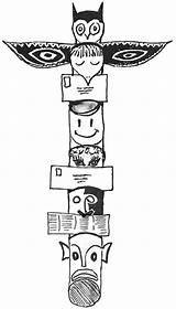 Coloring Pages Of Totem Poles  Home sketch template