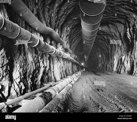 The Mont Blanc Tunnel under construction, 1959 Stock Photo - Alamy