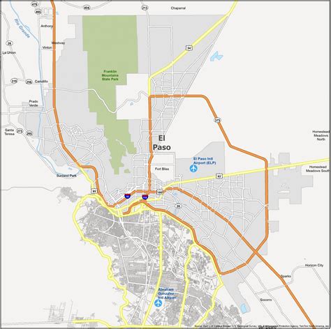 El Paso Texas Map - GIS Geography