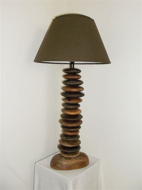 Antiques Atlas - Vintage Wooden Pebble Lamp