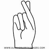 Fingers Crossed Coloring Page  Ultra Pages sketch template