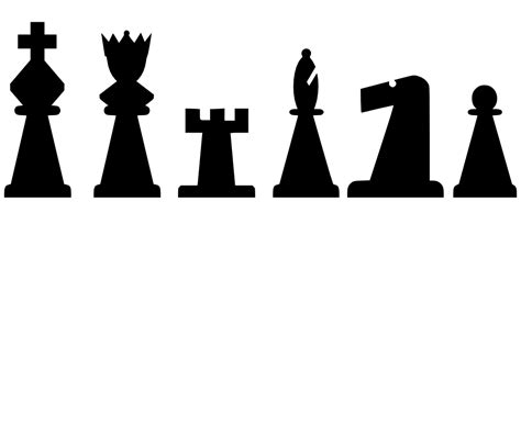 OnlineLabels Clip Art - 2D Chess Set - Pieces 3