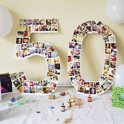 Giant Personalised Photo Number Decorations | 50th birthday decorations ...