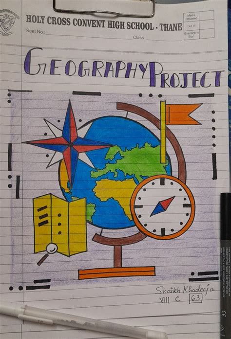 Geography Project Cover Page in 2023 | Geography project, Project cover ...