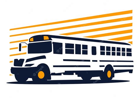 Premium Vector | School bus silhouette illustration