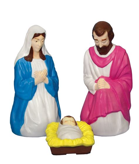 GENERAL FOAM PLASTICS CORP ILLUMINATED PLASTIC OUTDOOR LAWN GARDEN NATIVITY SCENE SCENES ...