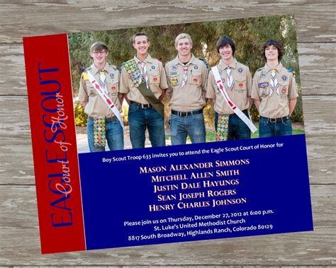 Eagle Scout Court of Honor Invitations by ItsAllAboutTheCards Eagle Scouts, Boy Scout Troop, Boy ...