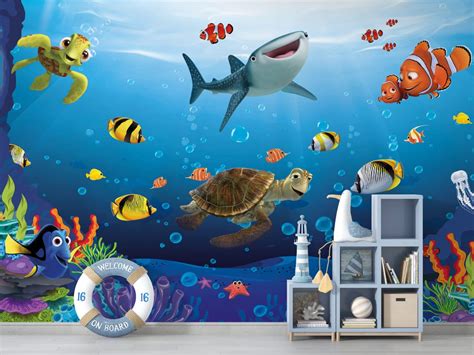 Under Water Fish Nemo Wall Mural for Kids