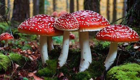Toadstools In The Autumn Forest Free Stock Photo - Public Domain Pictures