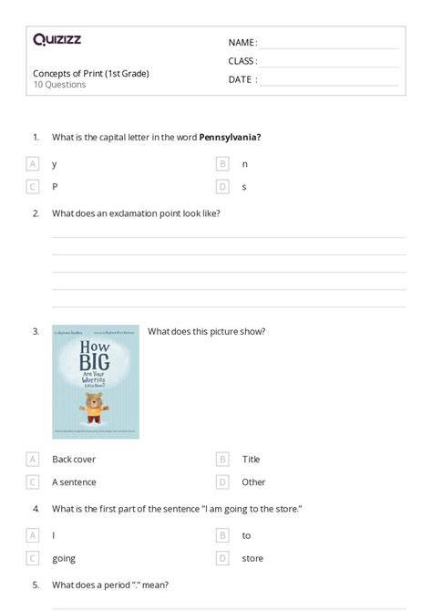 50+ Concepts of Print worksheets on Quizizz | Free & Printable