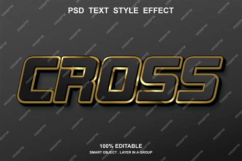 Premium PSD | Cross text effect