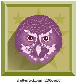 Purple Owl Vector Illustration Stock Vector (Royalty Free) 510686650 ...