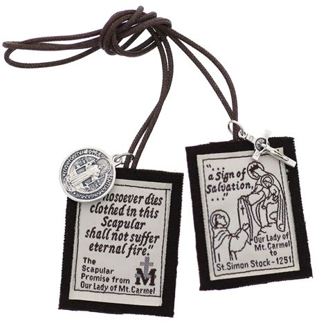 Handmade Brown Scapular with Brown Cord 14 inch | The Catholic Company®