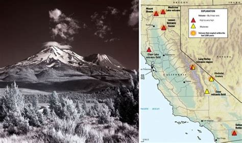 Volcanoes In California Map