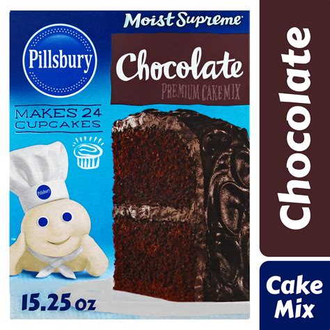 Pillsbury Moist Supreme Premium Chocolate Cake Mix, 15.25 oz Box ...