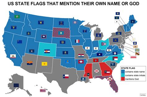 US state flags that mention their own name or God [OC] : r/dataisbeautiful