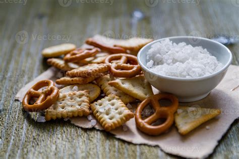 Selection of salty snacks 706881 Stock Photo at Vecteezy