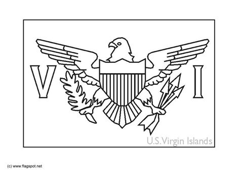 Coloring Page flag Virgin Islands USA - Free printables - Img 6335