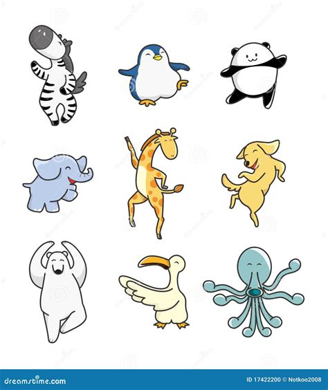 Cartoon Animal Dance Stock Photo - Image: 17422200