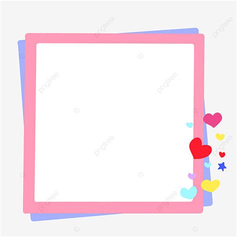 Decorative Border Clipart Vector, Pink Frame Cartoon Border Cute Border ...