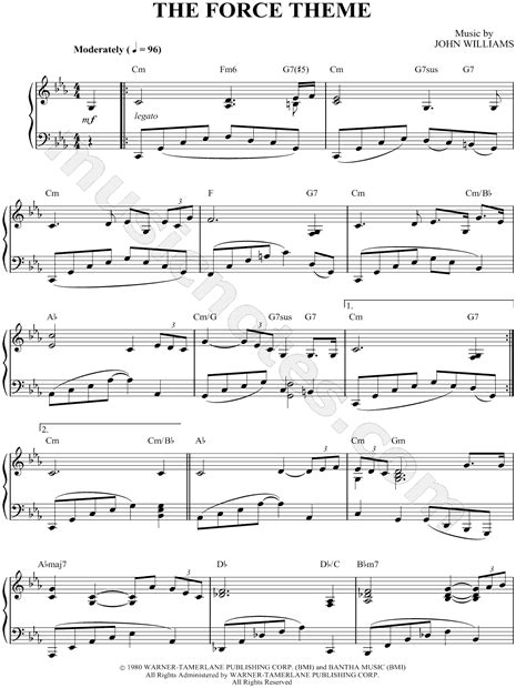 Force Theme Star Wars Sheet Music - Theme Image