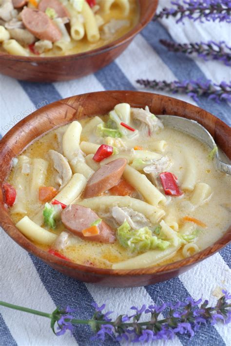 Easy Sopas Recipe (Filipino Chicken Noodle Soup)