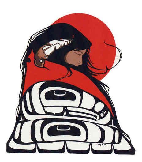 Tattoo idea- woman wrapped in the Tlingit Eagle Clan design (my tribe ...