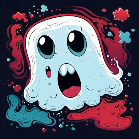 Premium Photo | Spooktacular Specter The Abstrakt Ghost Cartoon Saying 'Booooo'