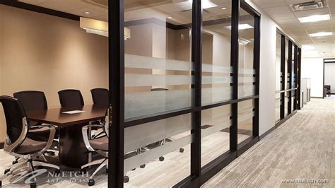 Privacy on Conference Room Glass Panels and Doors - NuEtch Art for Glass