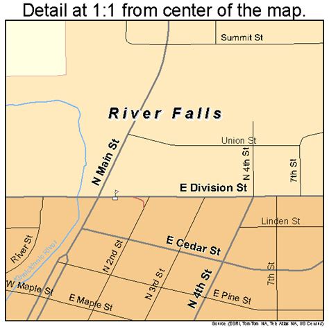 River Falls Wisconsin Street Map 5568275