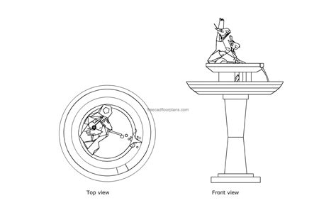 Bird Bath, AutoCAD Block - Free Cad Floor Plans