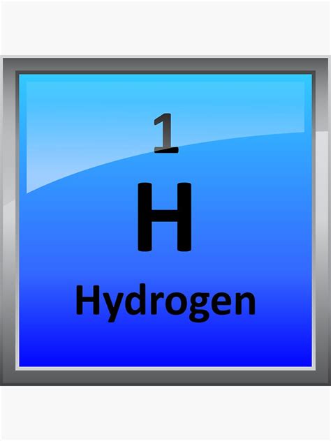 "Hydrogen Element Tile - Periodic Table" Sticker by sciencenotes | Redbubble