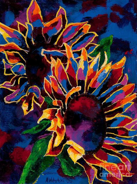 Abstract Sunflowers Painting by Arthur Witulski | Fine Art America