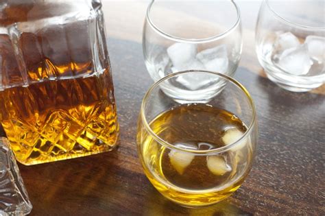 Scotch whiskey on the rocks - Free Stock Image