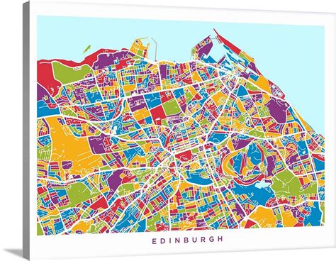 Edinburgh Street Map Wall Art, Canvas Prints, Framed Prints, Wall Peels | Great Big Canvas