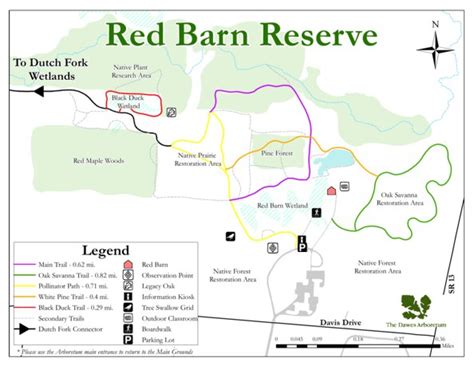 Dawes Arboretum - Red Barn Trails Map by Dawes Arboretum | Avenza Maps