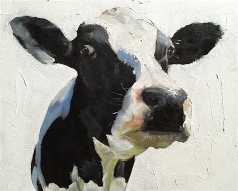 Cow Painting Cow Art Cow PRINT Cow Oil Painting Holstein Cow