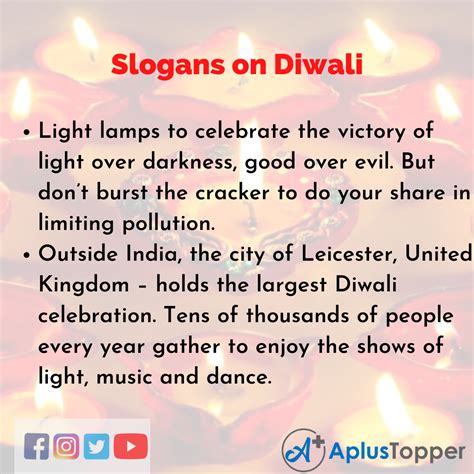 Slogans on Diwali | Unique and Catchy Diwali Slogans in English - A Plus Topper