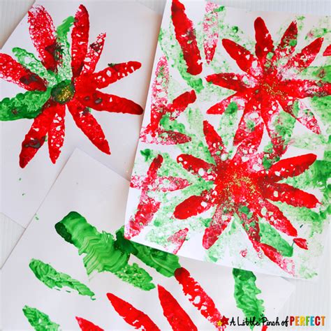 Beautiful Sponge Painted Poinsettias: A Simple Christmas Craft for Kids ...