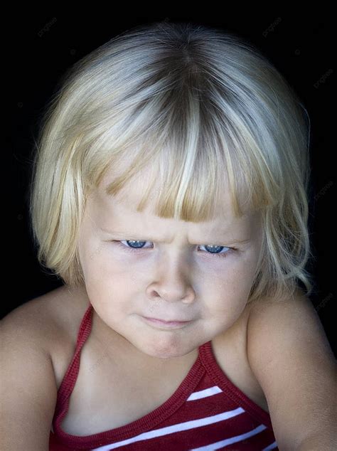 Little Girl With Funny Angry Face Cross Smile Face Photo Background And Picture For Free ...