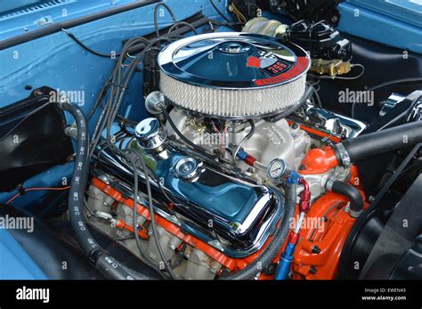 A 396 Big Block engine in a Chevrolet Chevelle Stock Photo - Alamy