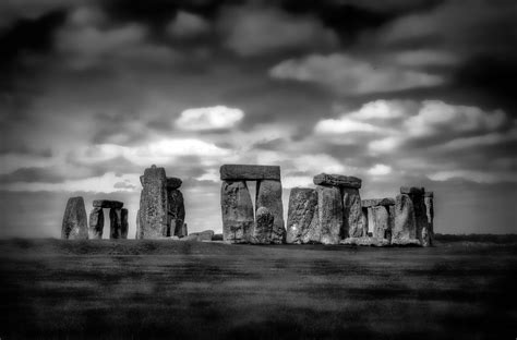 Free Images : landscape, rock, light, cloud, black and white, sky, skyline, night, old, monument ...